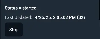 Work session status (started)